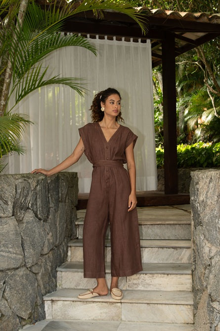 NIGGEN LINEN JUMPSUIT – Ghaat Resortwear