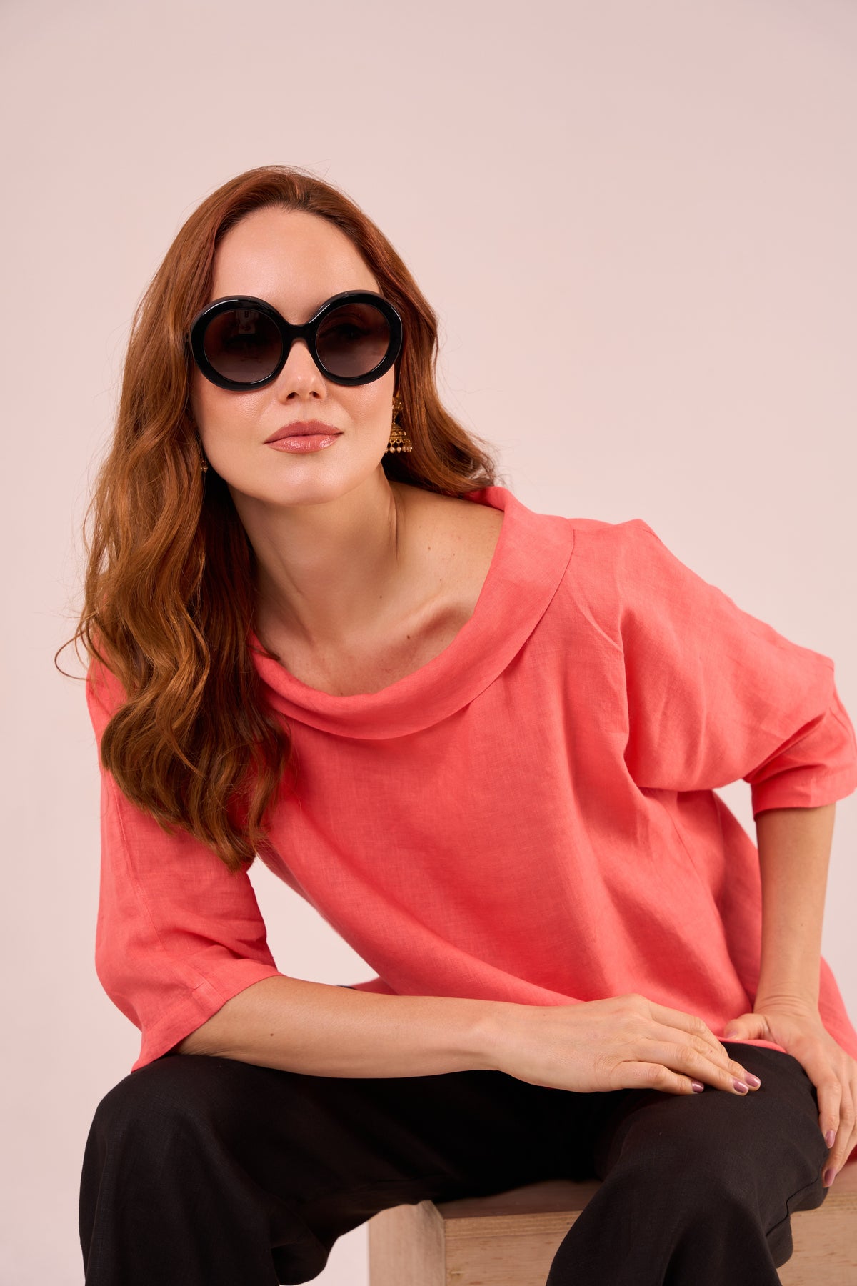 LINEN CAPRI BLOUSE