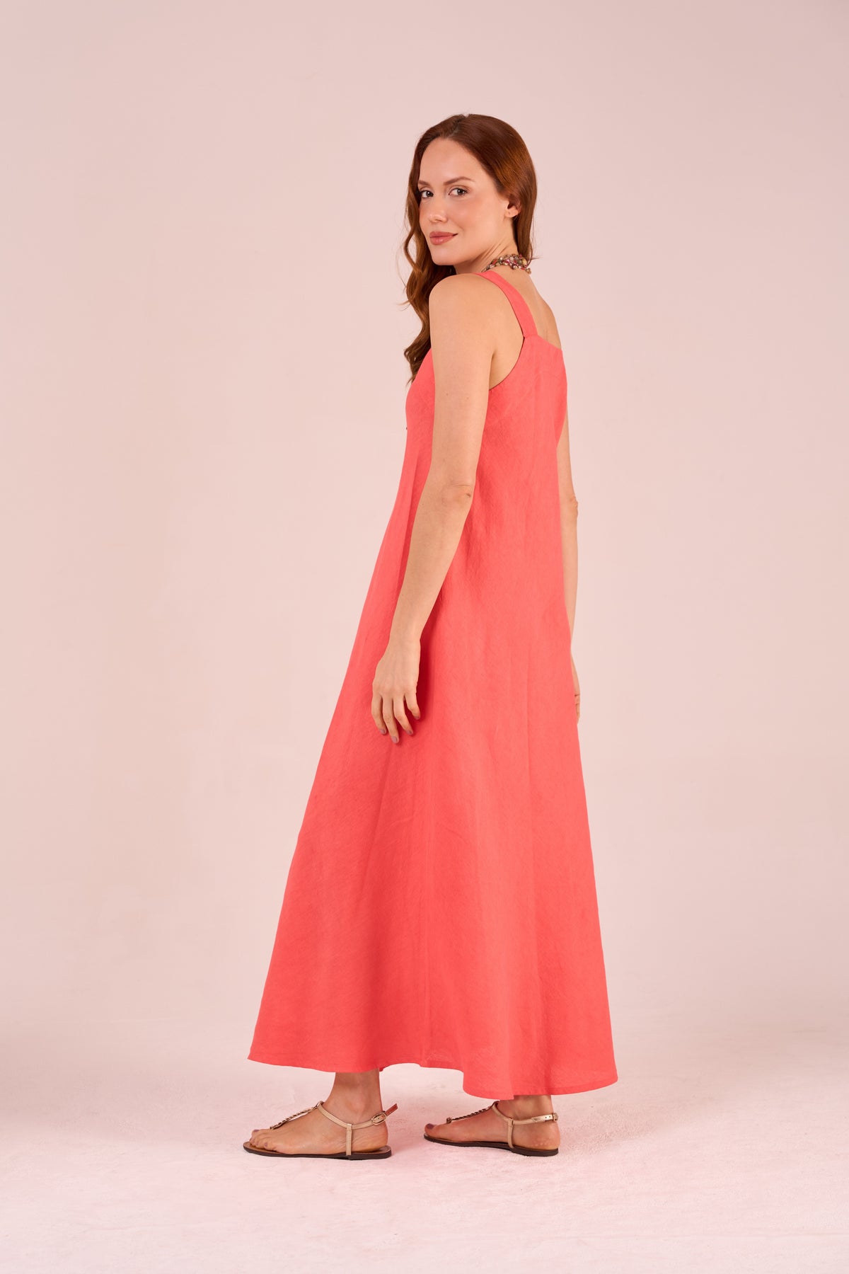 PLAIN LONG HONEY DRESS