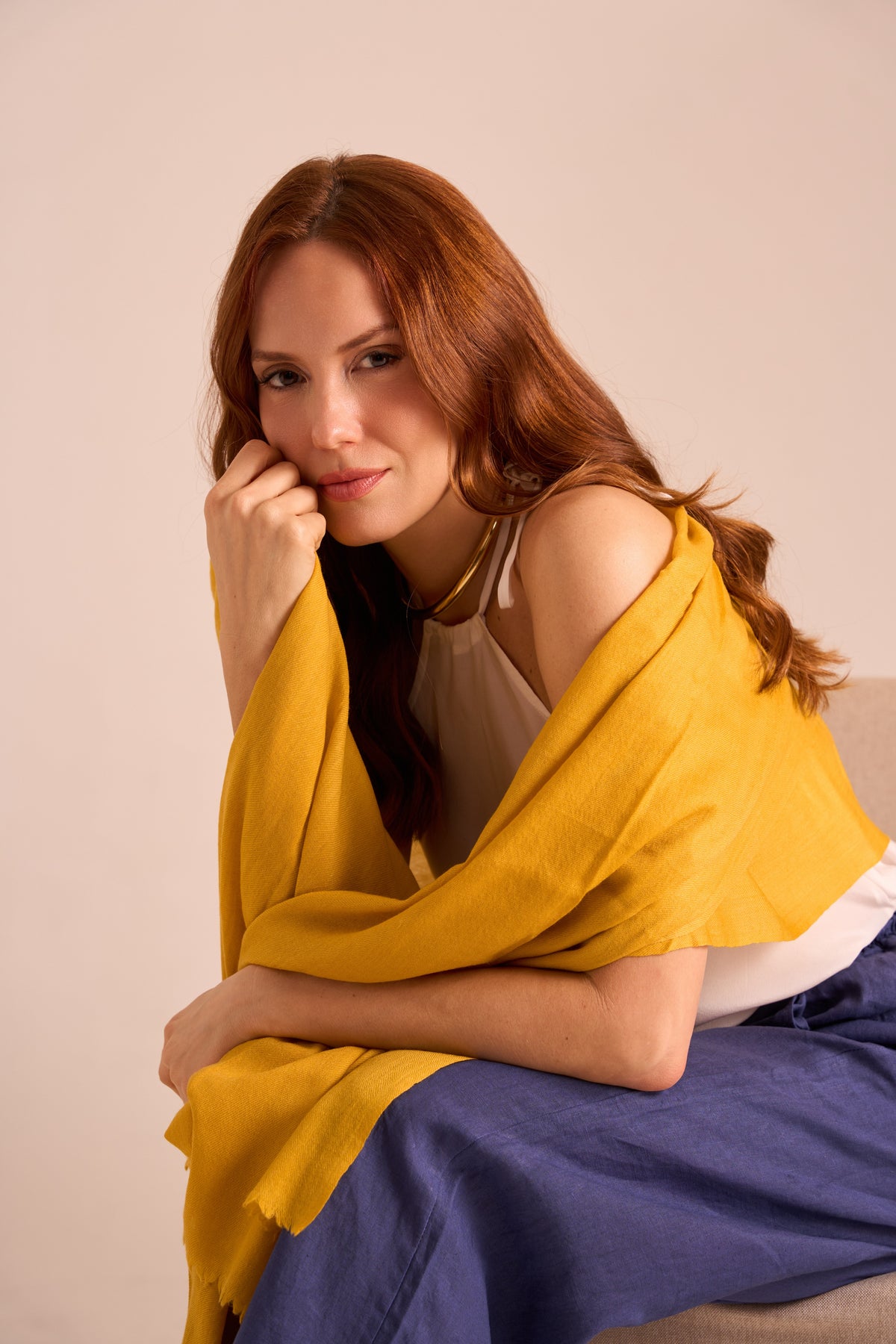 MUSTARD PASHMINA