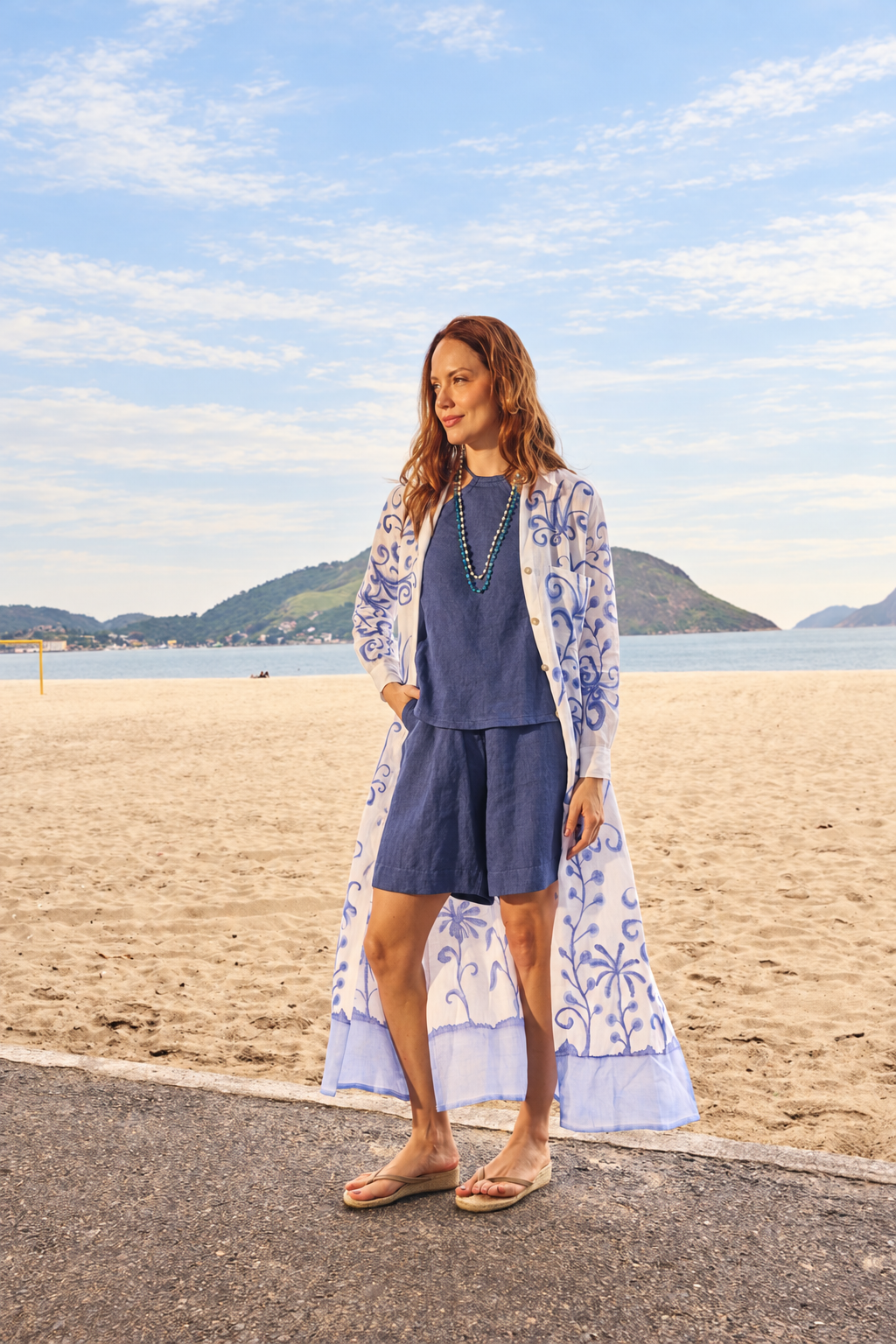 CAMISA LARGA DE LINO FLORENCE TIE DYE