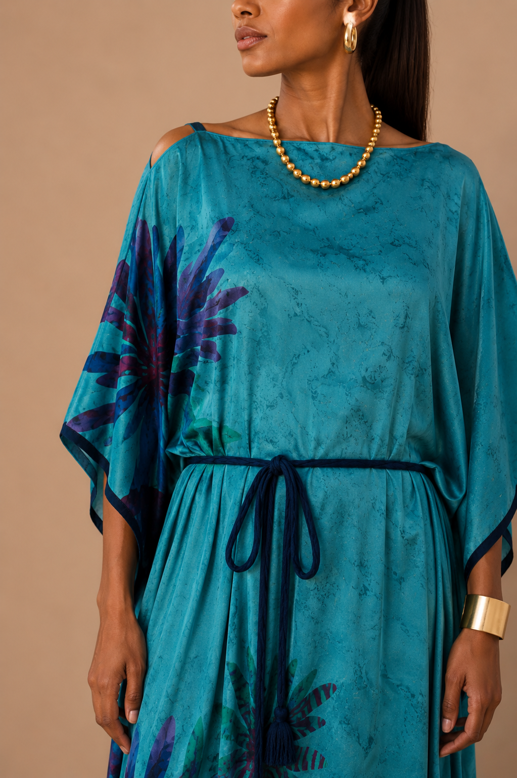 KAFTAN JAVA VERDE ÁGUA E FOLHAS
