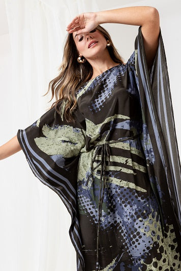 KAFTAN JAVA BLACK GRAY AND OLIVE