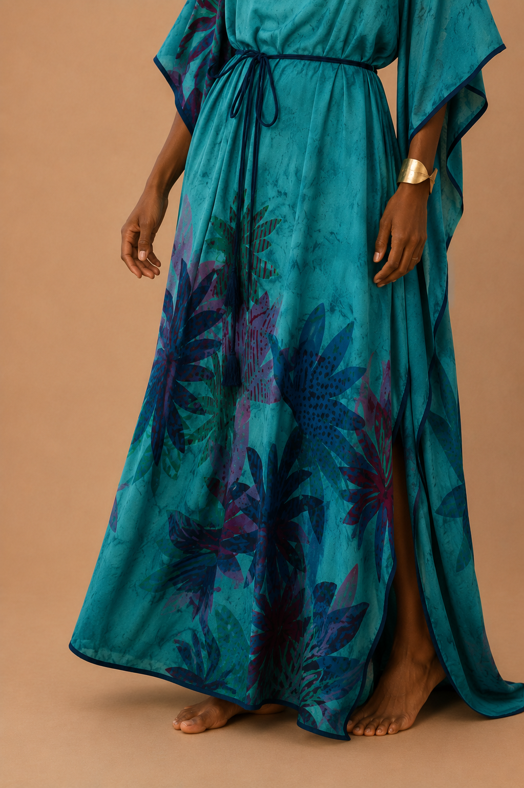 KAFTAN JAVA VERDE ÁGUA E FOLHAS
