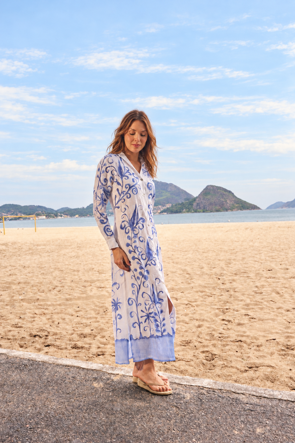 CAMISA LARGA DE LINO FLORENCE TIE DYE