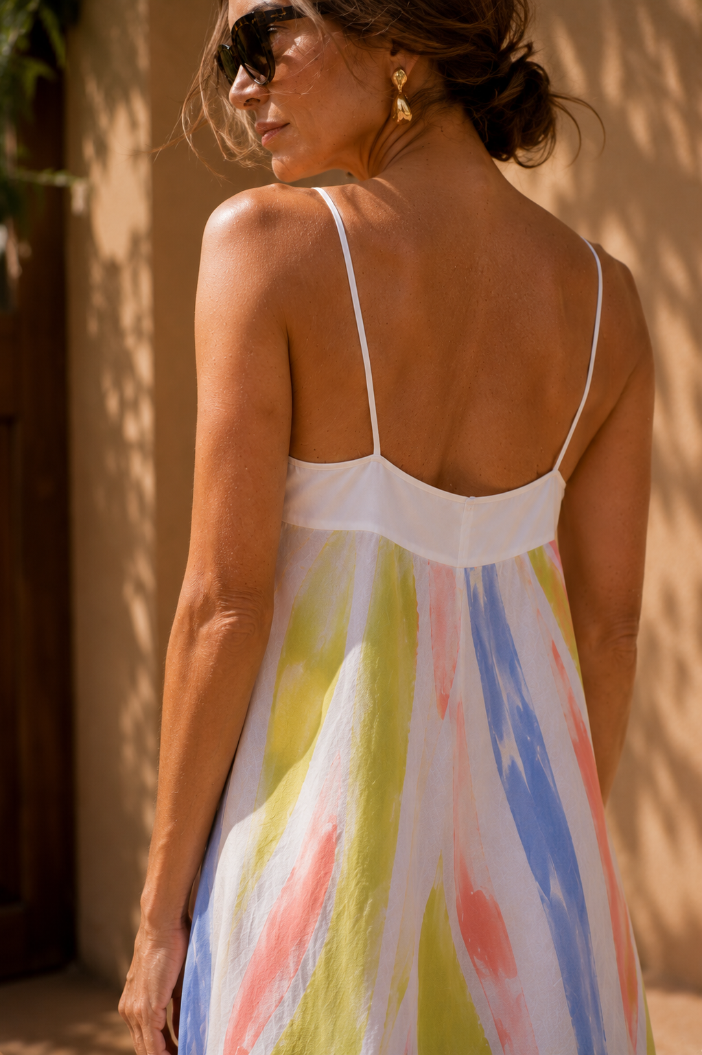 VESTIDO SOLAR LINHO PINTADO