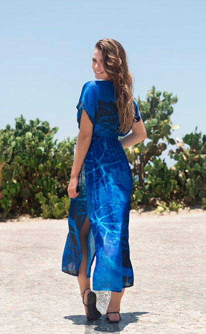 VESTIDO SAINT TROPEZ AZUL E CINZA