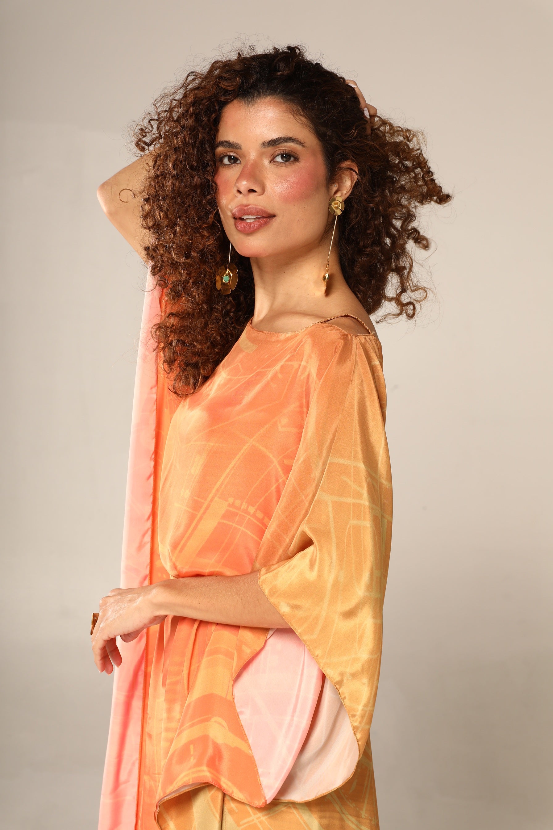 KAFTAN JAVA DEGRADÊ LARANJA
