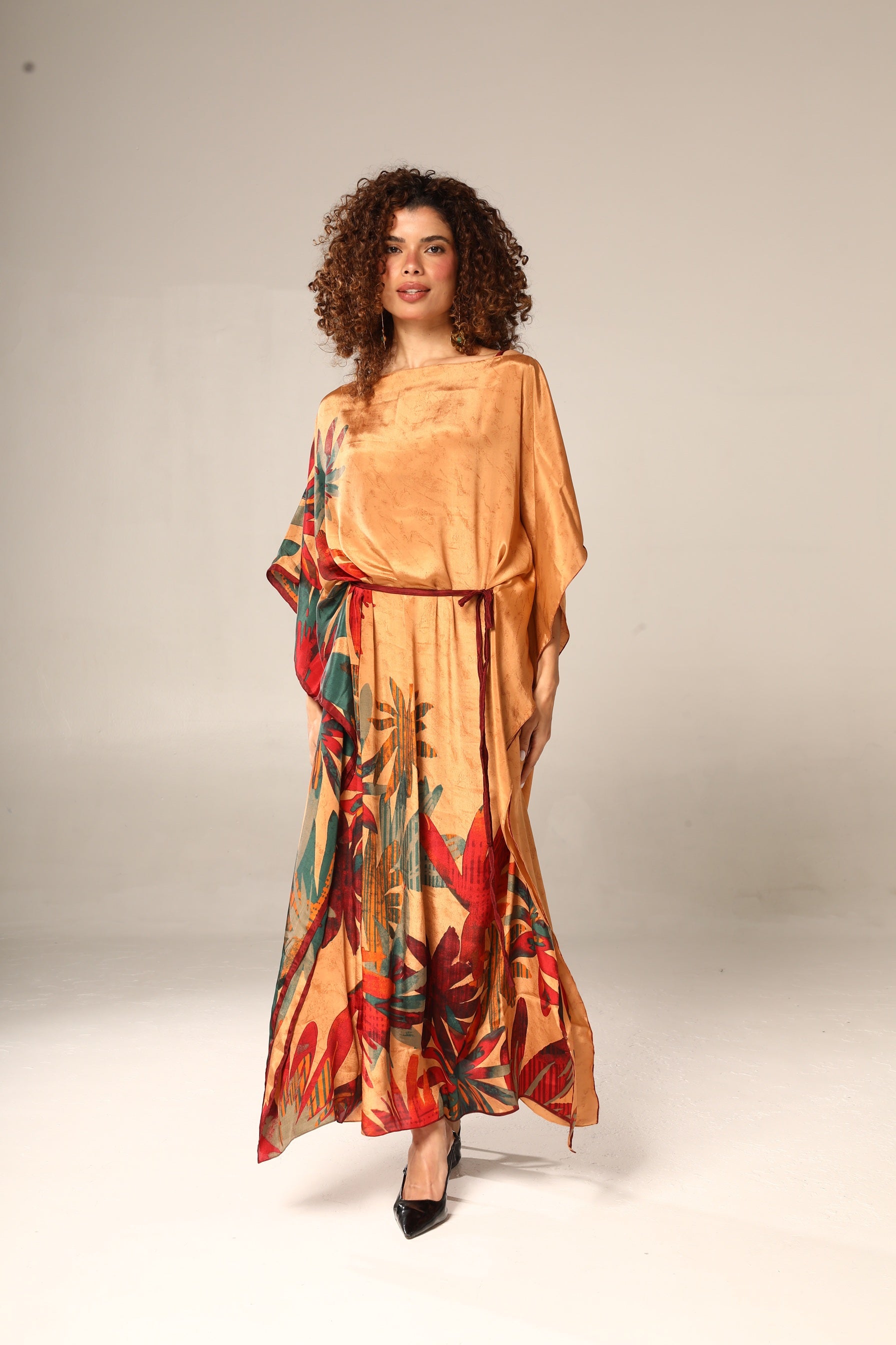KAFTAN JAVA LARANJA FOLHAS