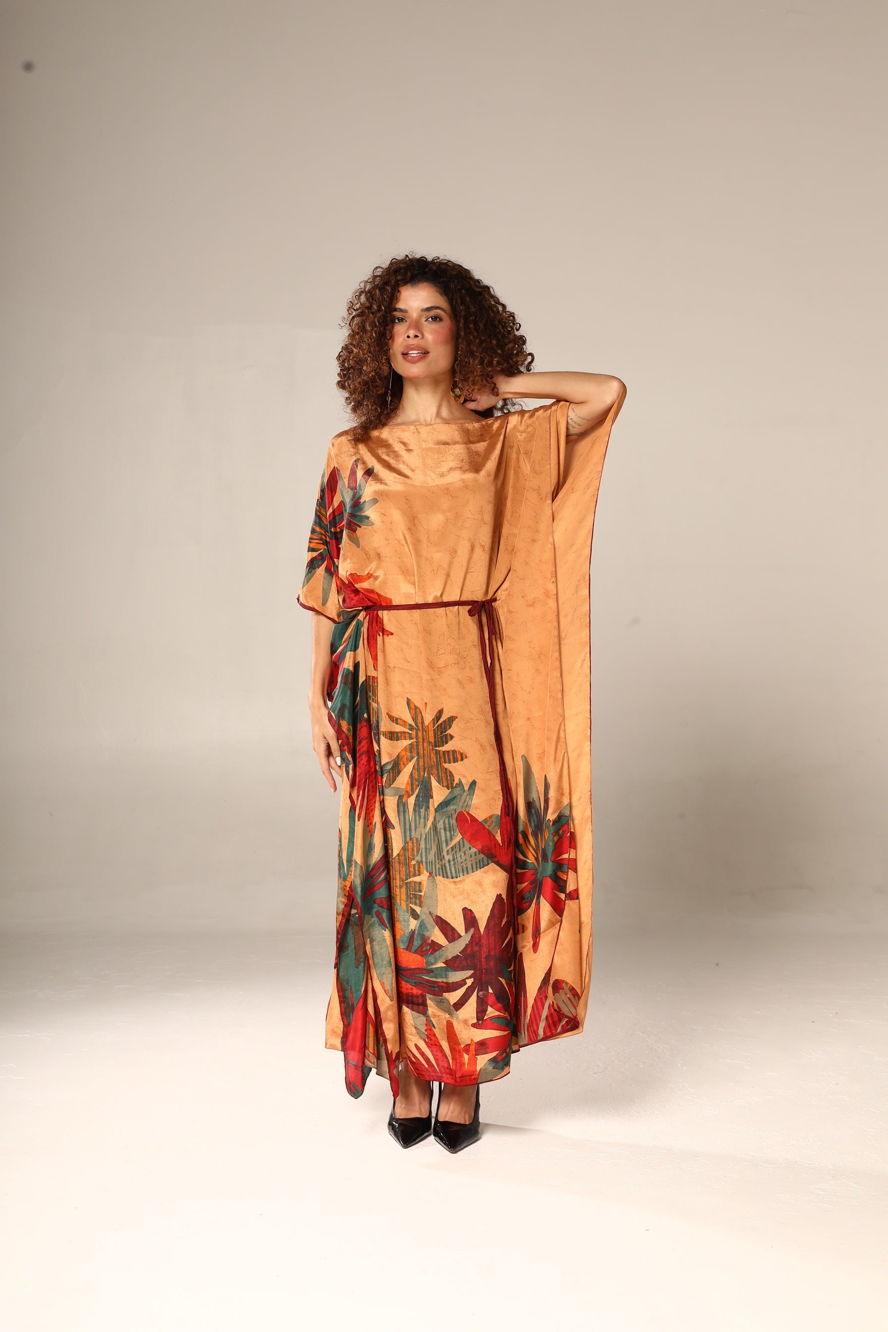 KAFTAN JAVA LARANJA FOLHAS