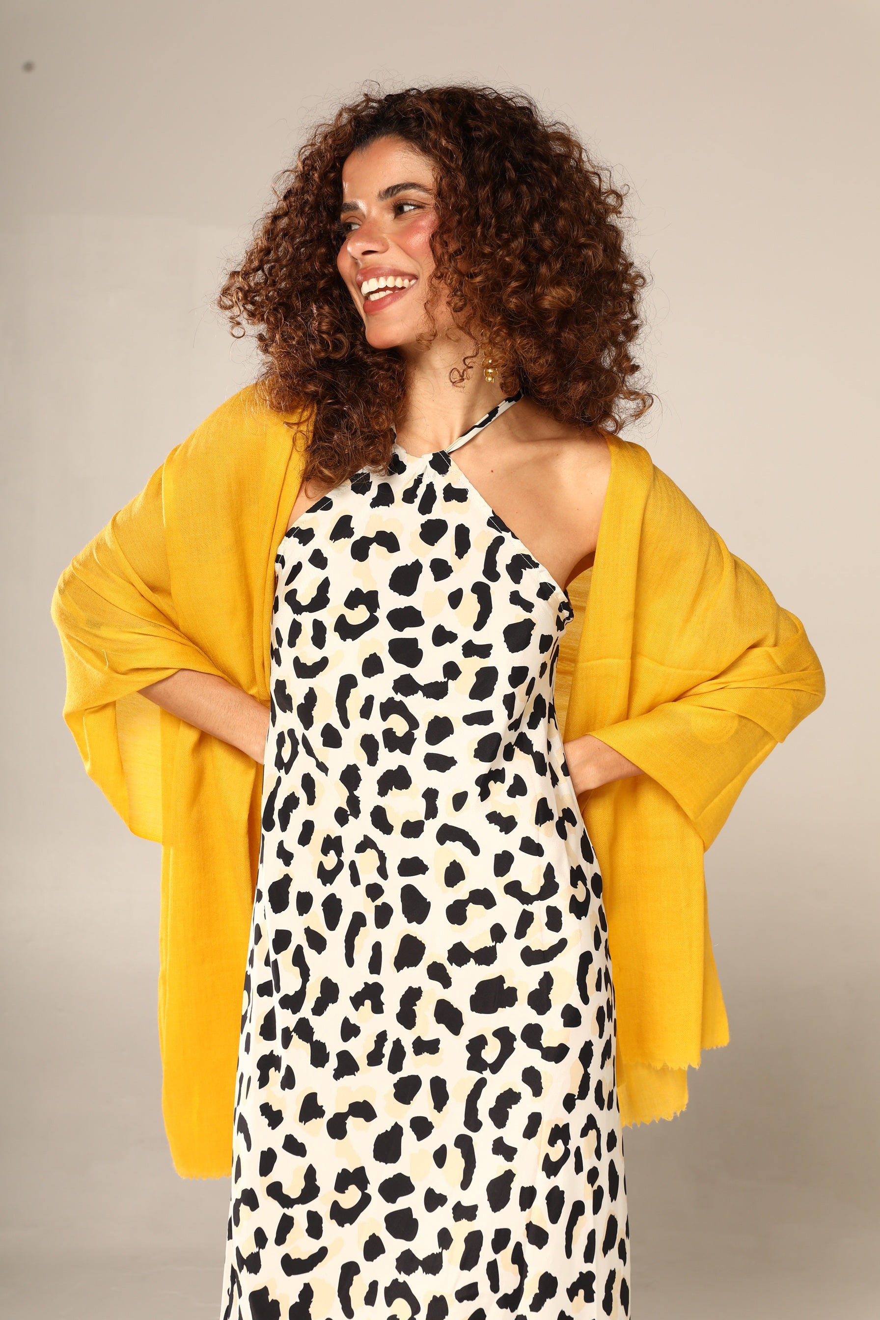 VESTIDO HERA SEDA ANIMAL PRINT