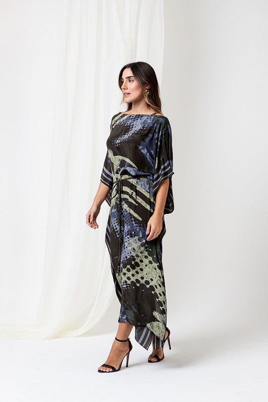 KAFTAN JAVA BLACK GRAY AND OLIVE