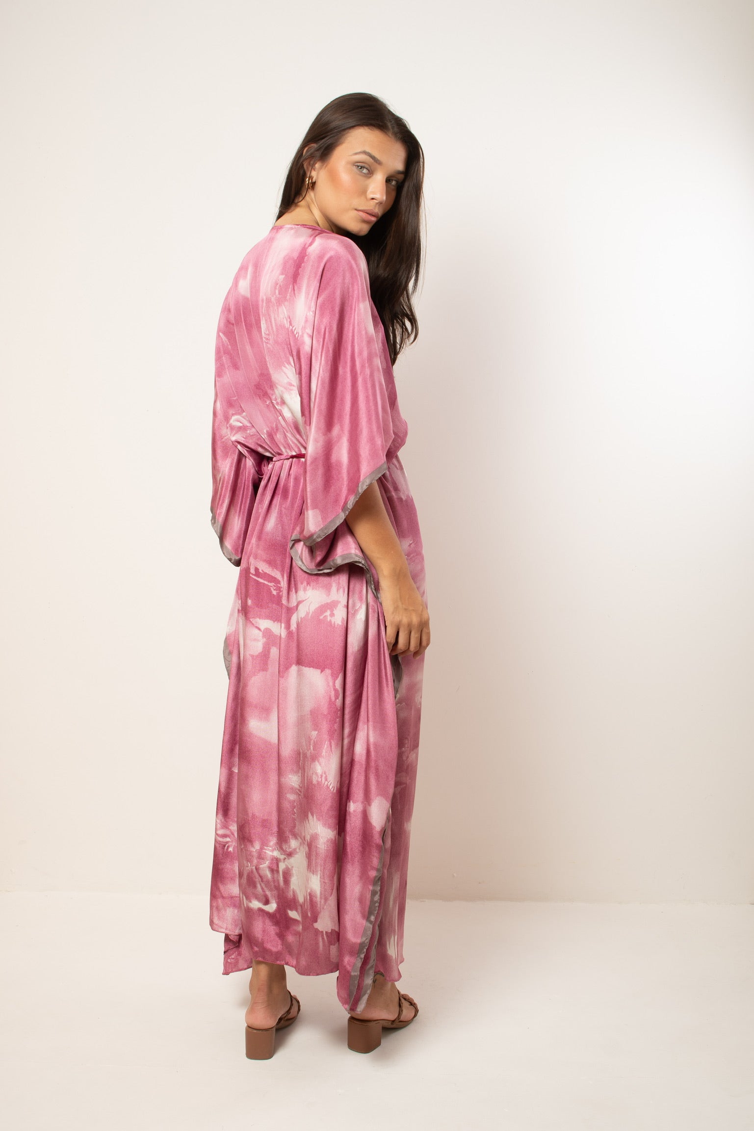 PINK AND WHITE KAFTAN AGIOS