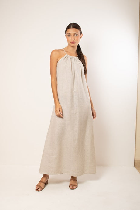 PLAIN LINEN SUMATRA DRESS