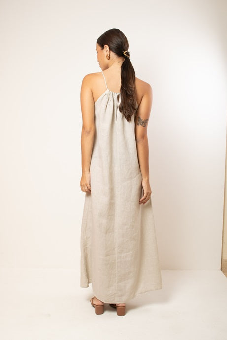 PLAIN LINEN SUMATRA DRESS