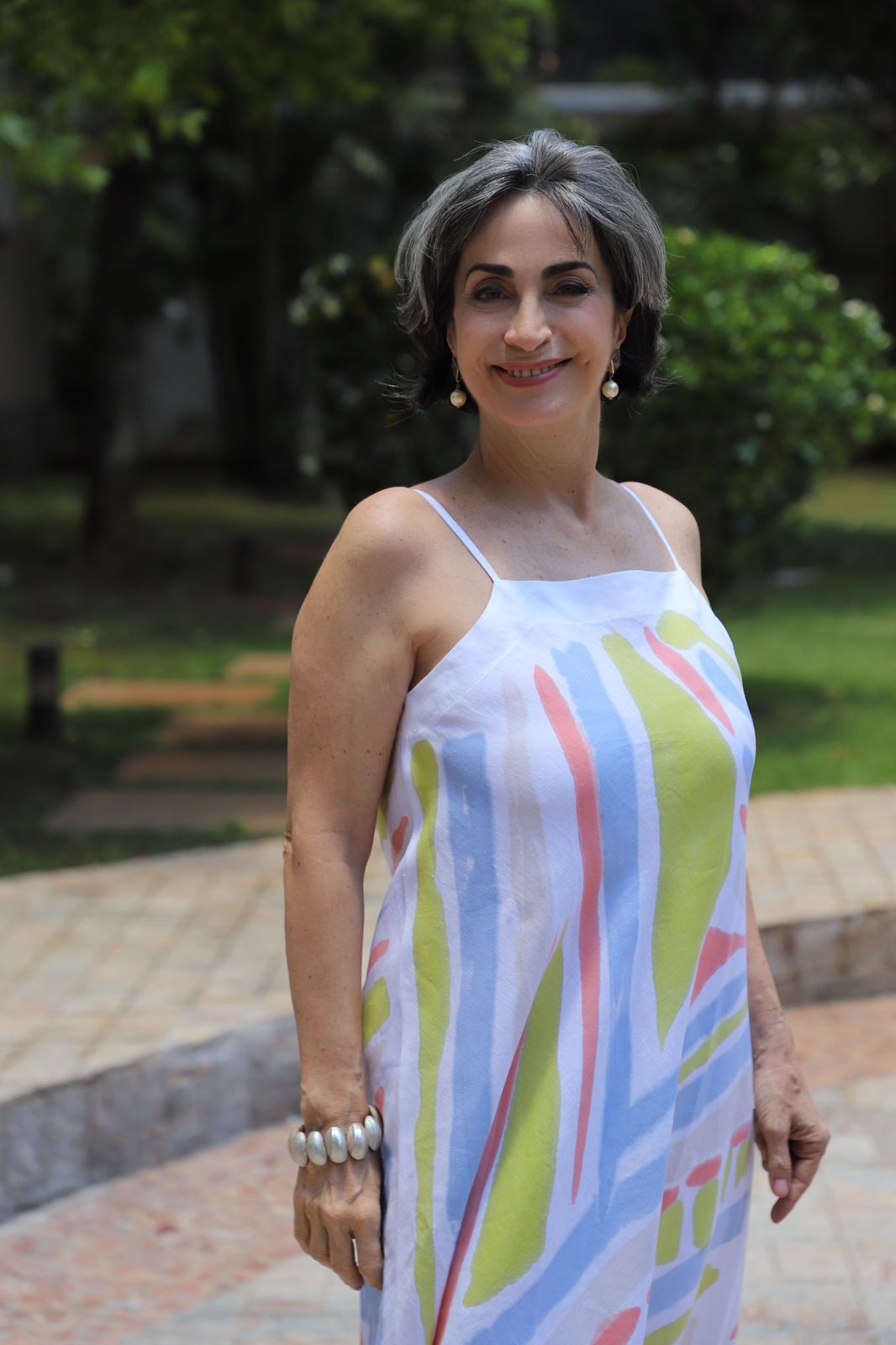 VESTIDO SOLAR LINHO PINTADO