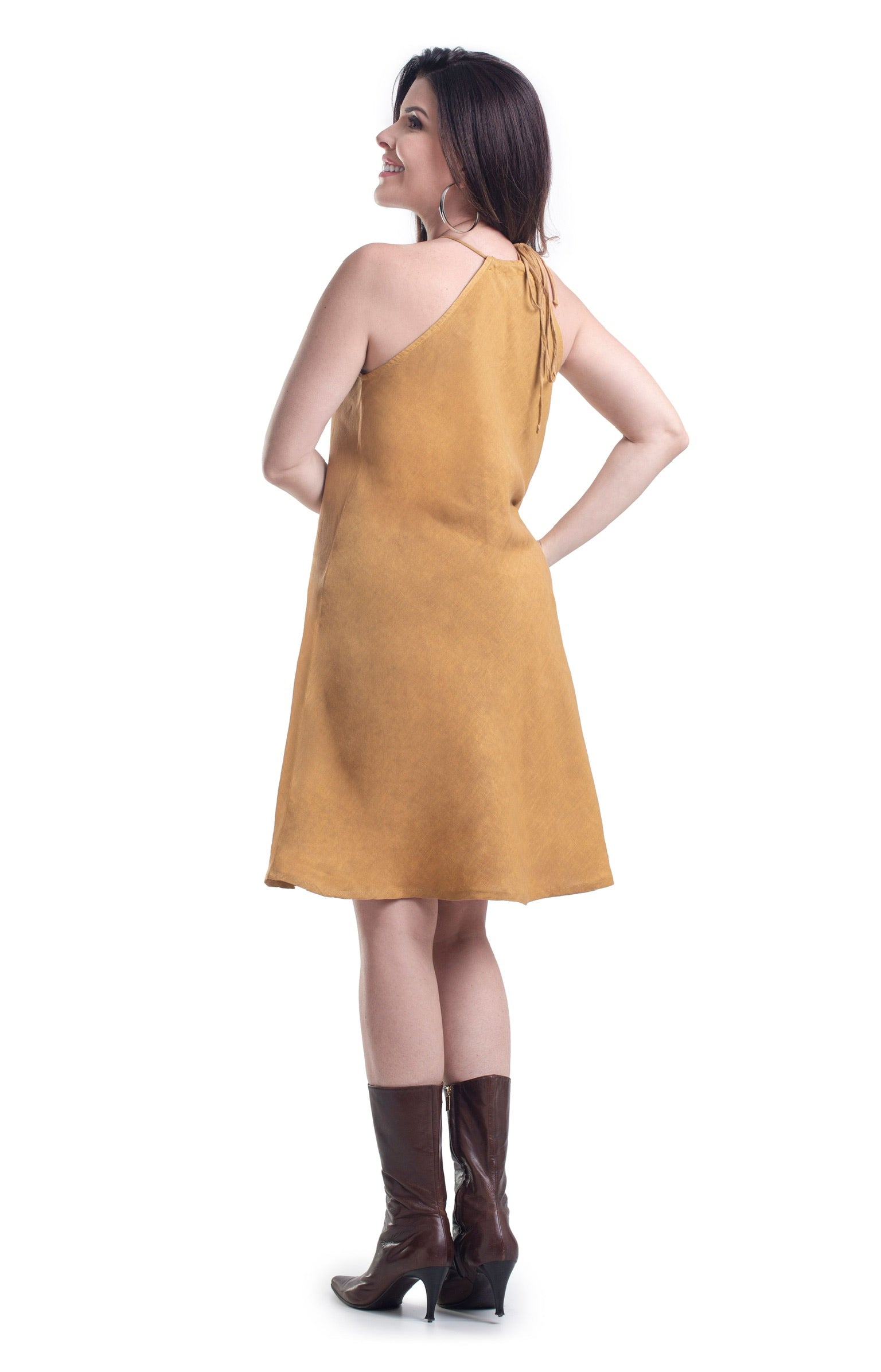 VESTIDO HERA LINHO MIDI LISO